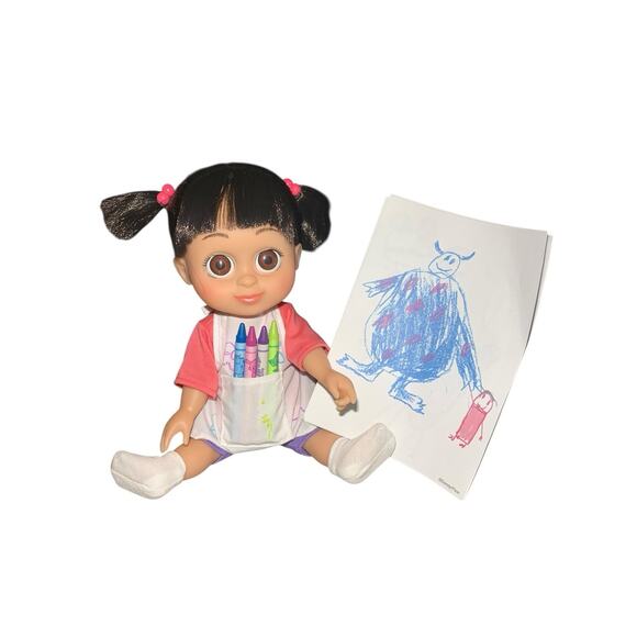 Rare 2002 DISNEY MONSTERS INC. DRAW WITH ME TALKING BOO DOLL - Picture 1 of 8
